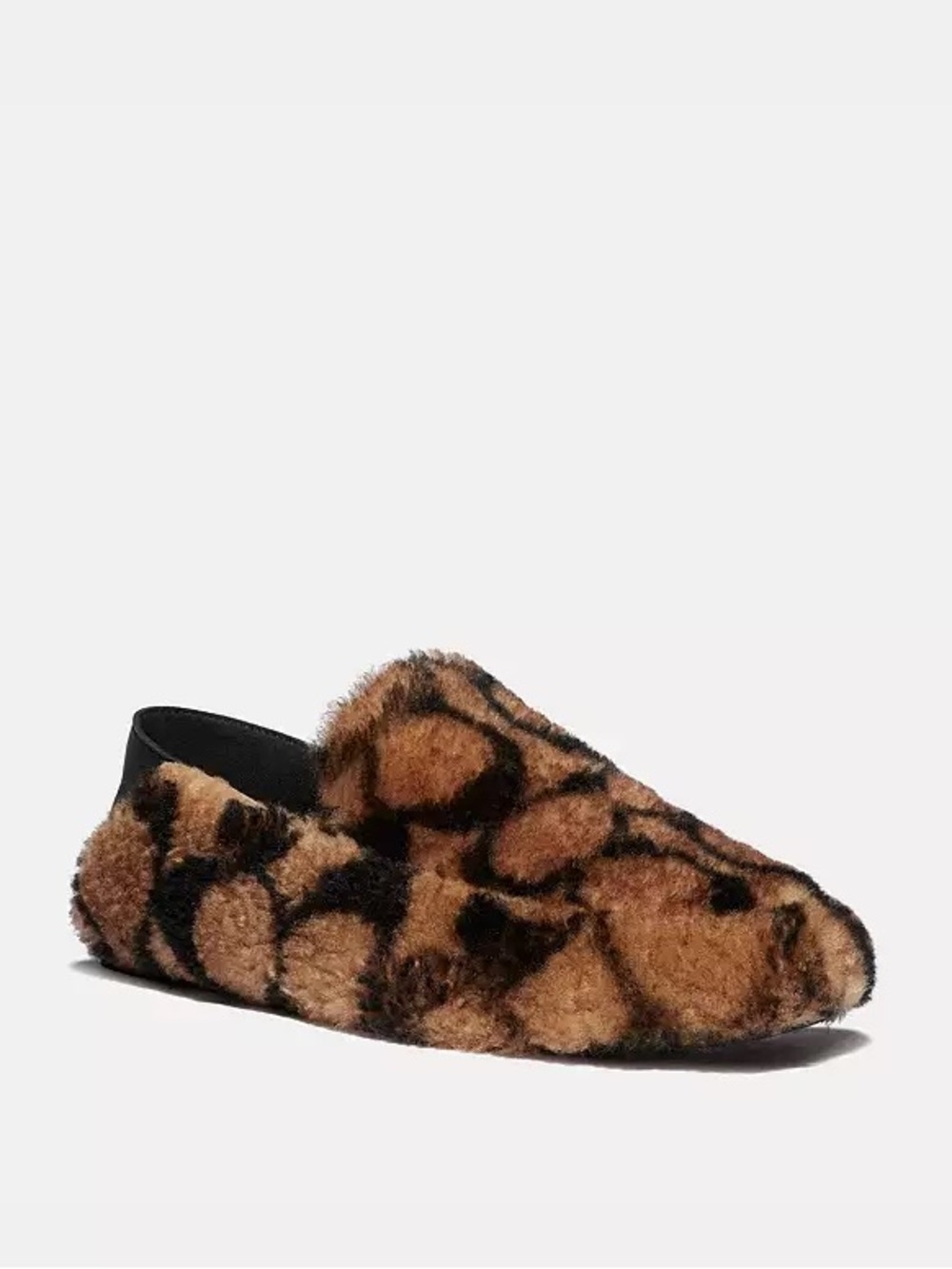 COACH Holly Shearling Monogram Slip-On Loafer Slipper